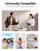 Microfone Hollyland Lark M2s Mini Combo Duo Sem Fio Preto