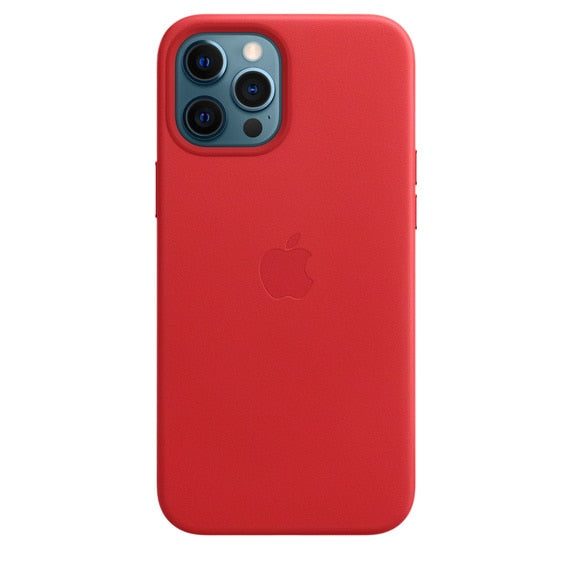 Capa de couro com MagSafe iPhone 14 13 12 Pro Max