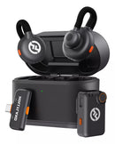 Microfone Hollyland Lark M2s Mini Combo Duo Sem Fio Preto